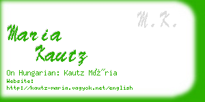 maria kautz business card